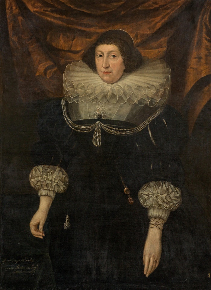 Half length portrait of Lady Elizabeth Croke by English School