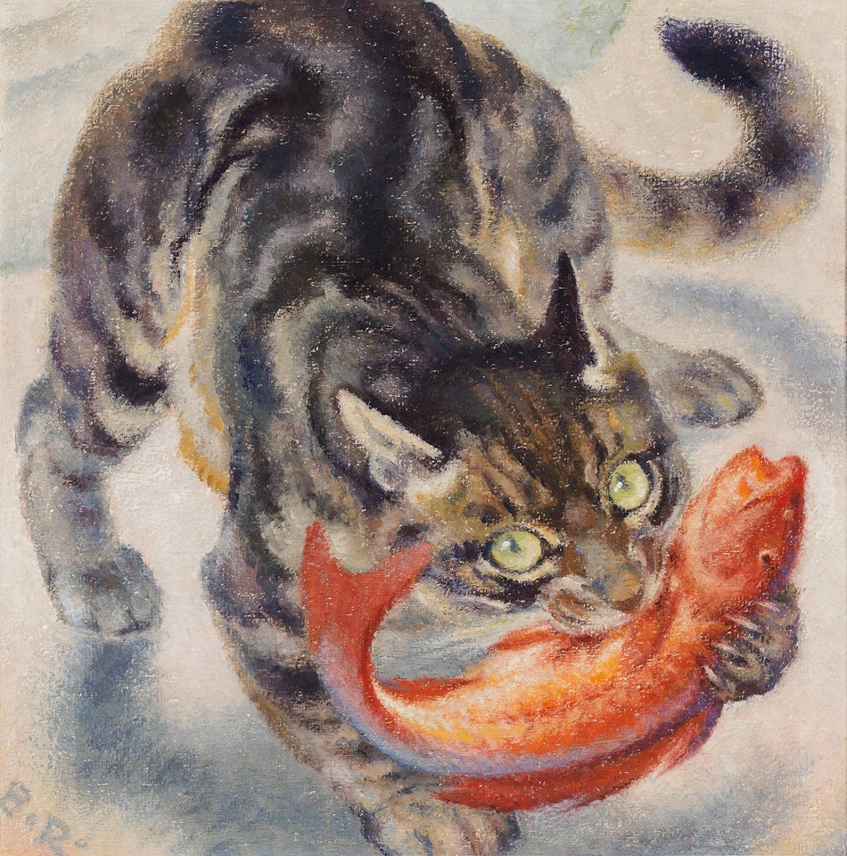 Fischende Katze by Norbertine Bresslern-Roth