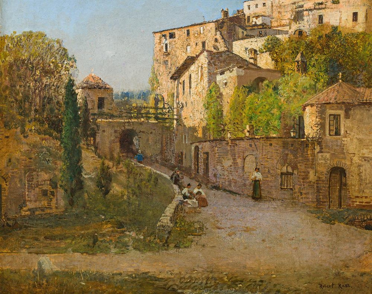 Street motif near Assisi by Robert Russ
