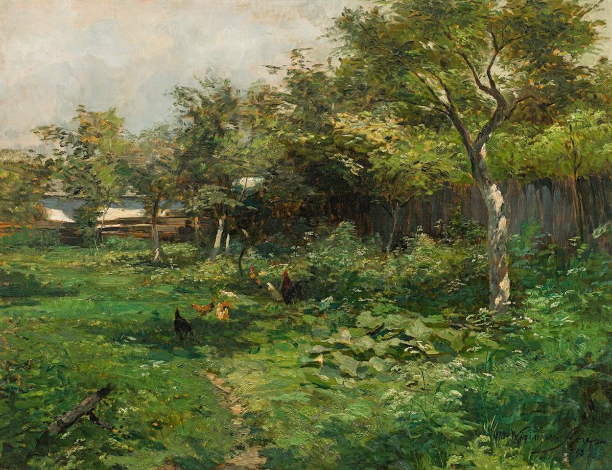 "Im Grünen" (Partie vom Bisamberg) by Olga Wisinger-Florian