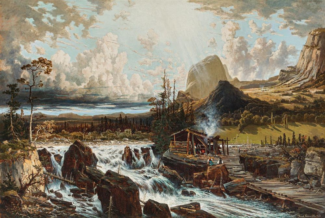 Mühlsturzhorn at Hintersee in Upper Bavaria (Watzmann area) by Theodor von Hörmann