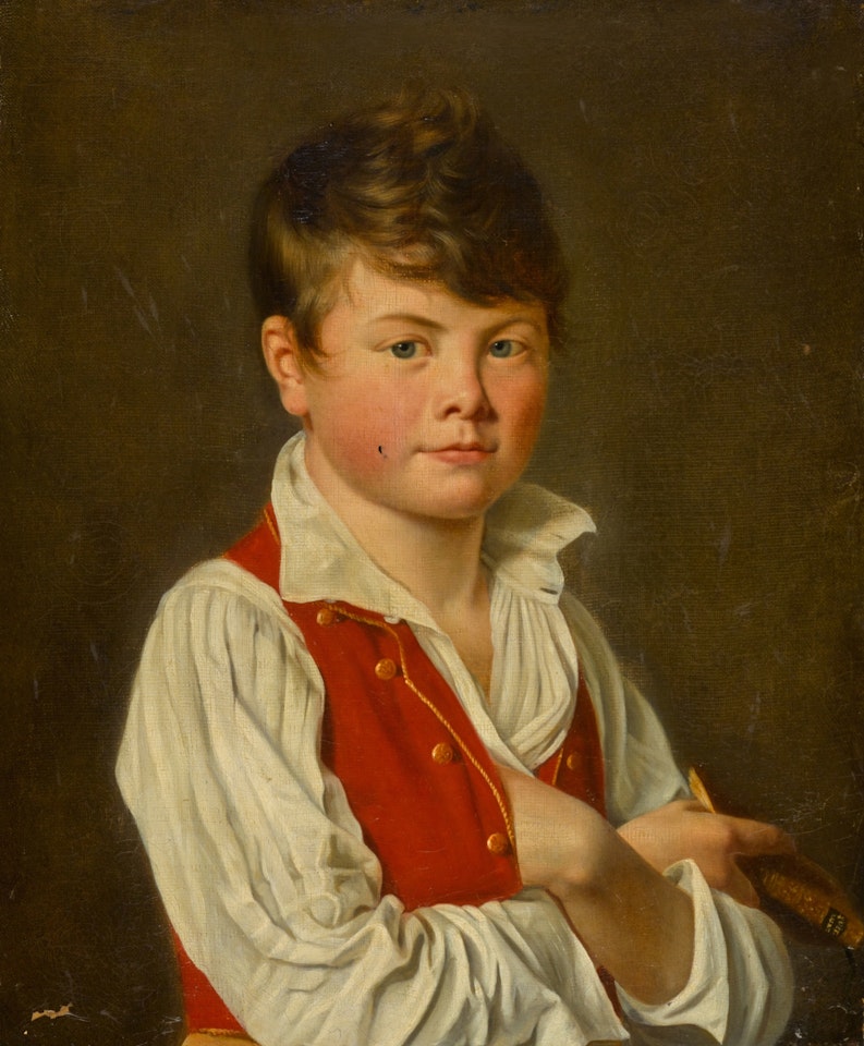 Portrait of a young boy by French School
