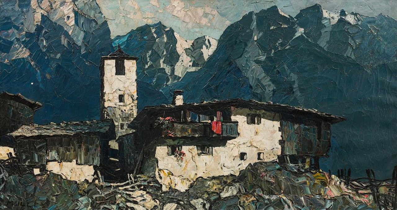 Mountain village by Oskar Mulley