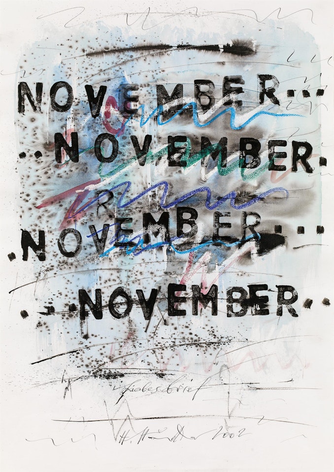 Kalenderblatt (November Liebesbrief) by Hans Staudacher