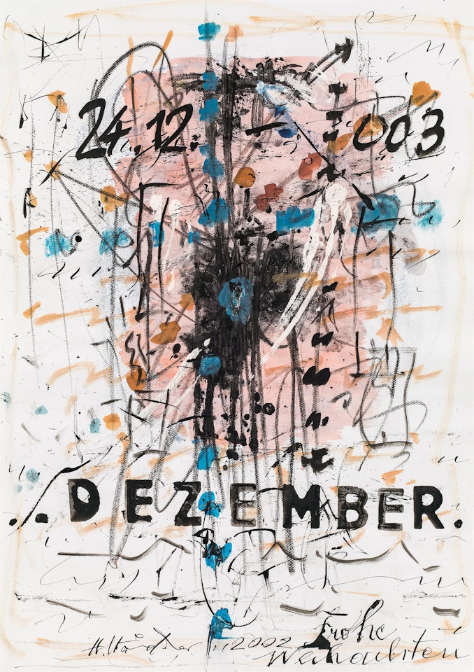 Kalenderblatt (Dezember 24.12.003 Frohe Weihnachten) by Hans Staudacher