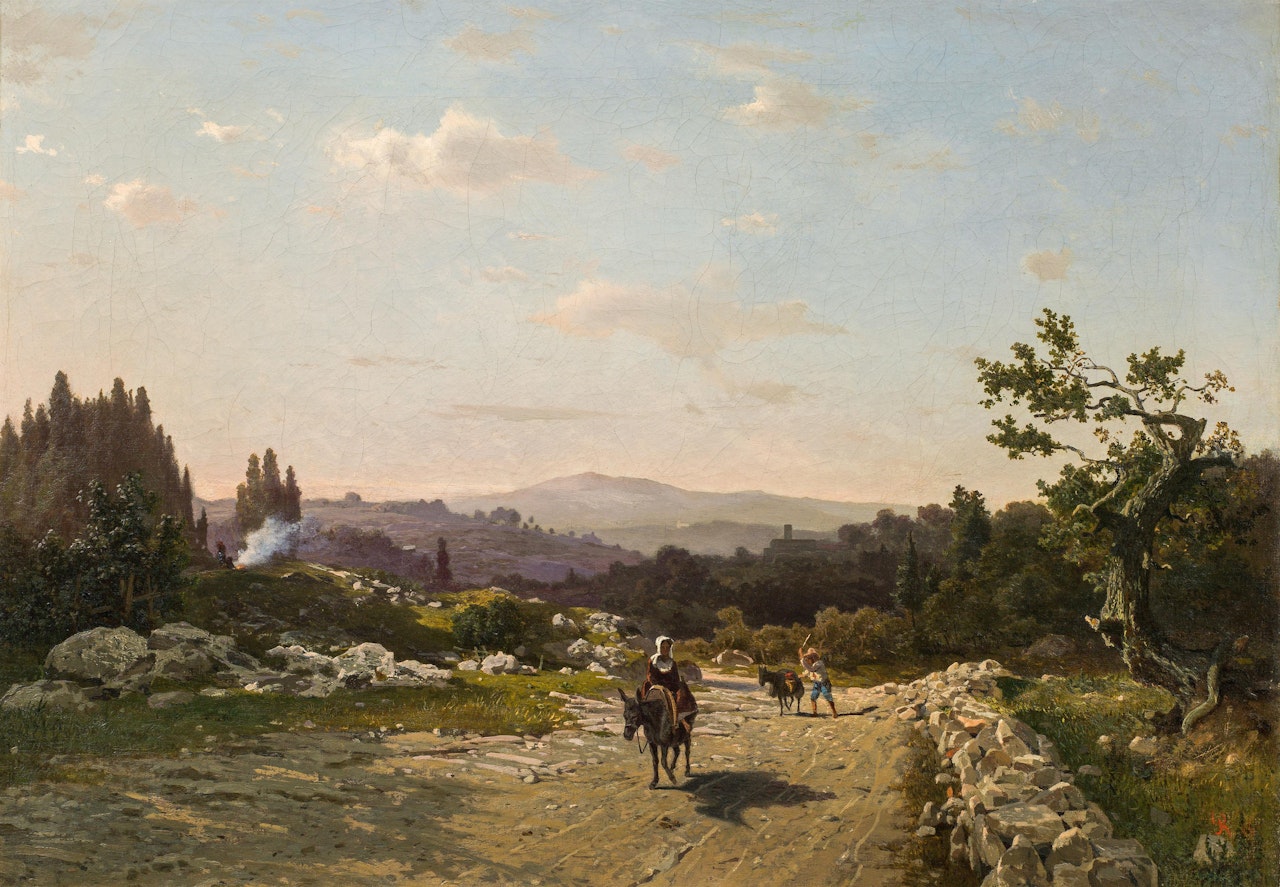Evening mood in southern landscape by Robert Russ