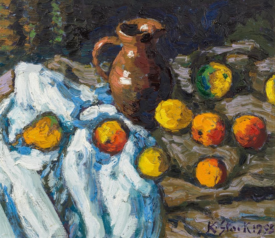 Still life with apples by Karl Stark