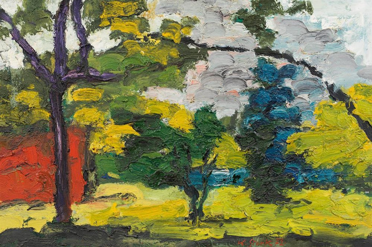 Landscape with tree by Karl Stark