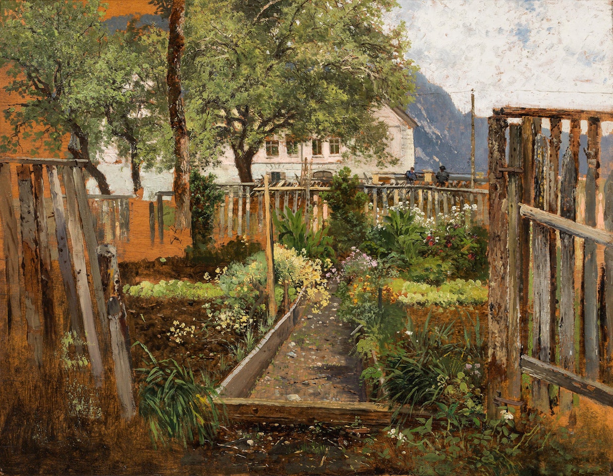 Garden in Lofer, Salzburg by Theodor von Hörmann