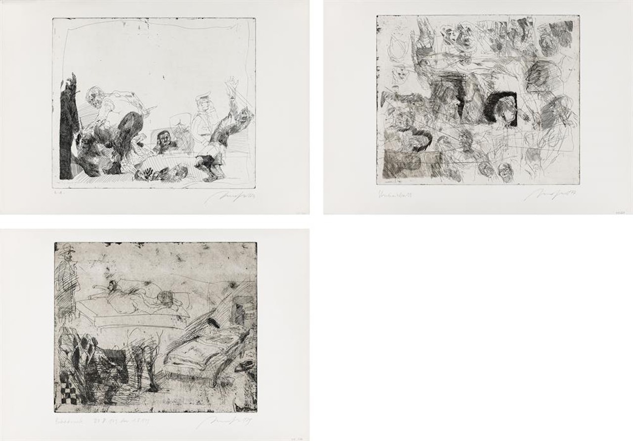 Mixed lot: 3 prints by Alfred Hrdlicka