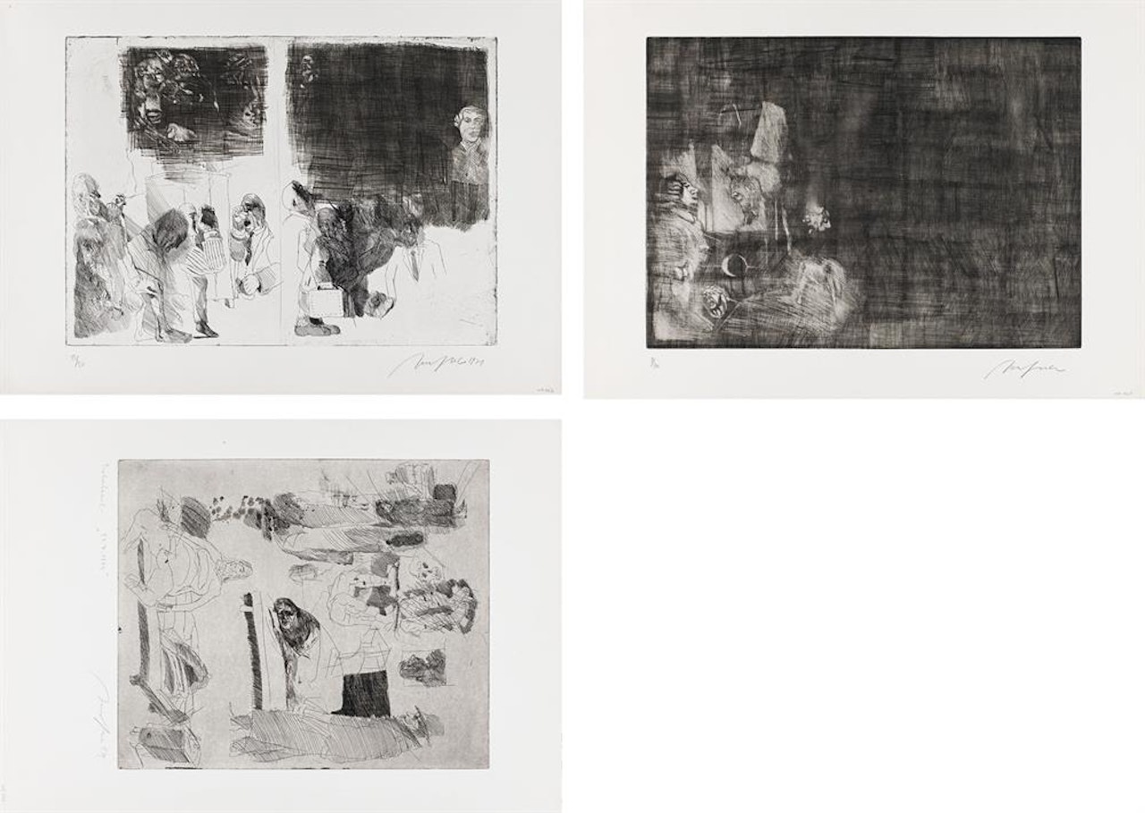 Mixed lot: 3 prints by Alfred Hrdlicka