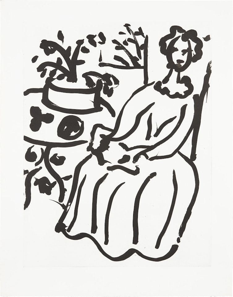 Marie-José en robe jaune (Marie-José in a Yellow Dress) (D. 817) by Henri Matisse