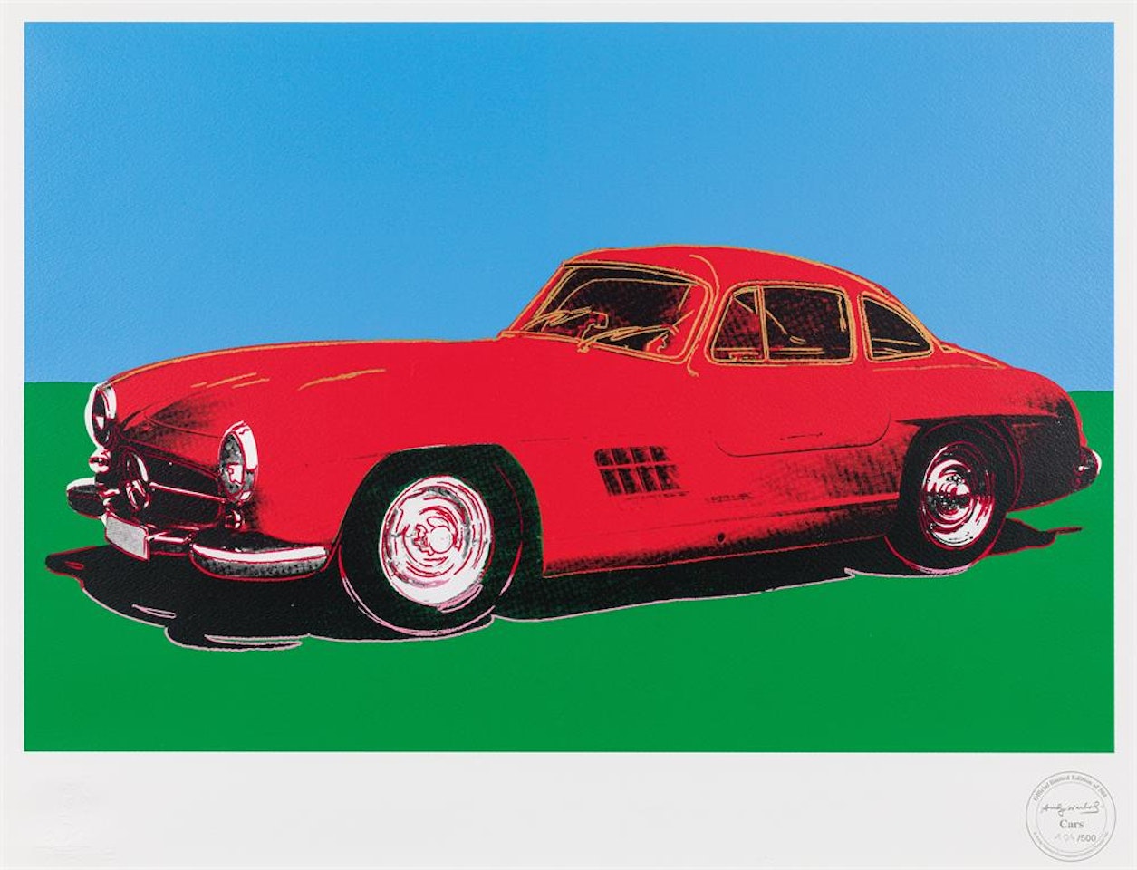 Cars Mercedes 300 SL Gulwing by After Andy Warhol