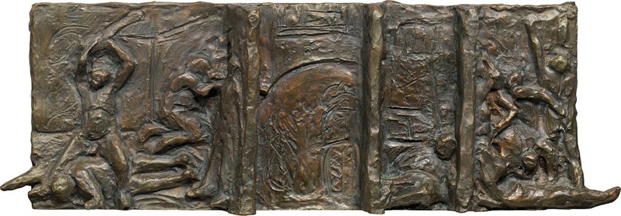 Design for the relief "Brudermord" by Alfred Hrdlicka