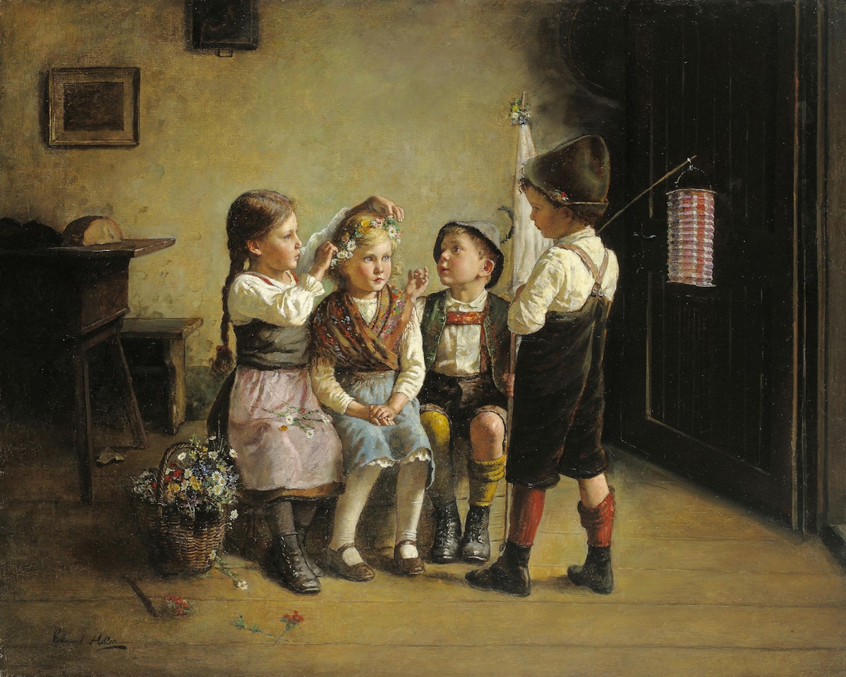 The flower wreath by Edmund Adler