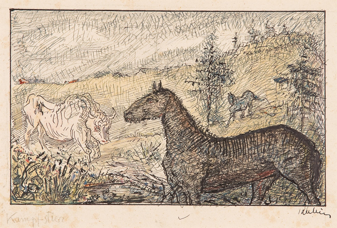 Kampfstier by Alfred Kubin