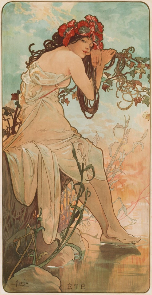 Eté (the summer) from the series The Seasons by Alphonse Mucha