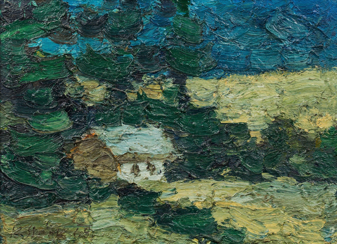 Landscape with house by Karl Stark