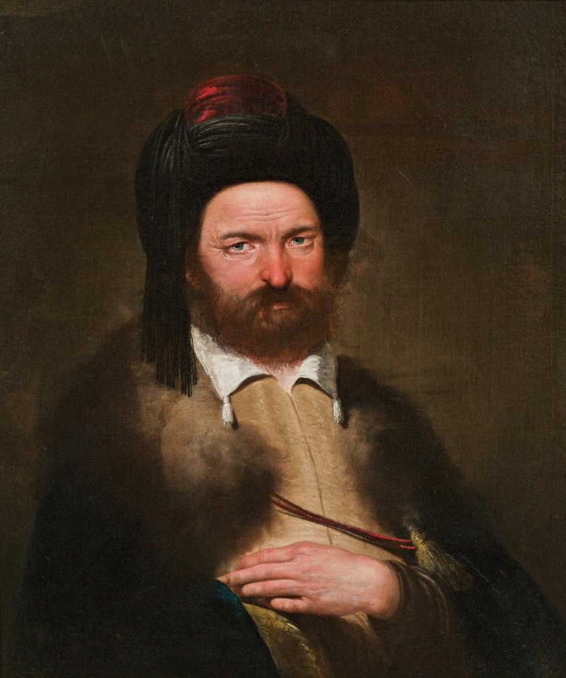 Portrait of a bearded man with turban by Venetian School