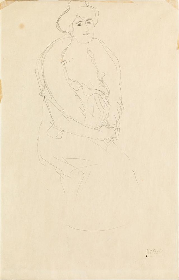 Seated woman by Gustav Klimt