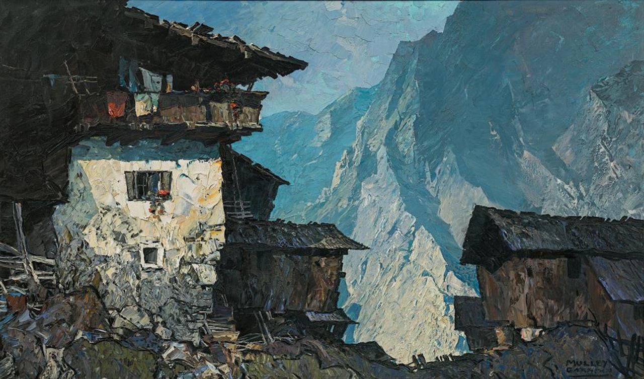 Hill farm in Garmisch by Oskar Mulley