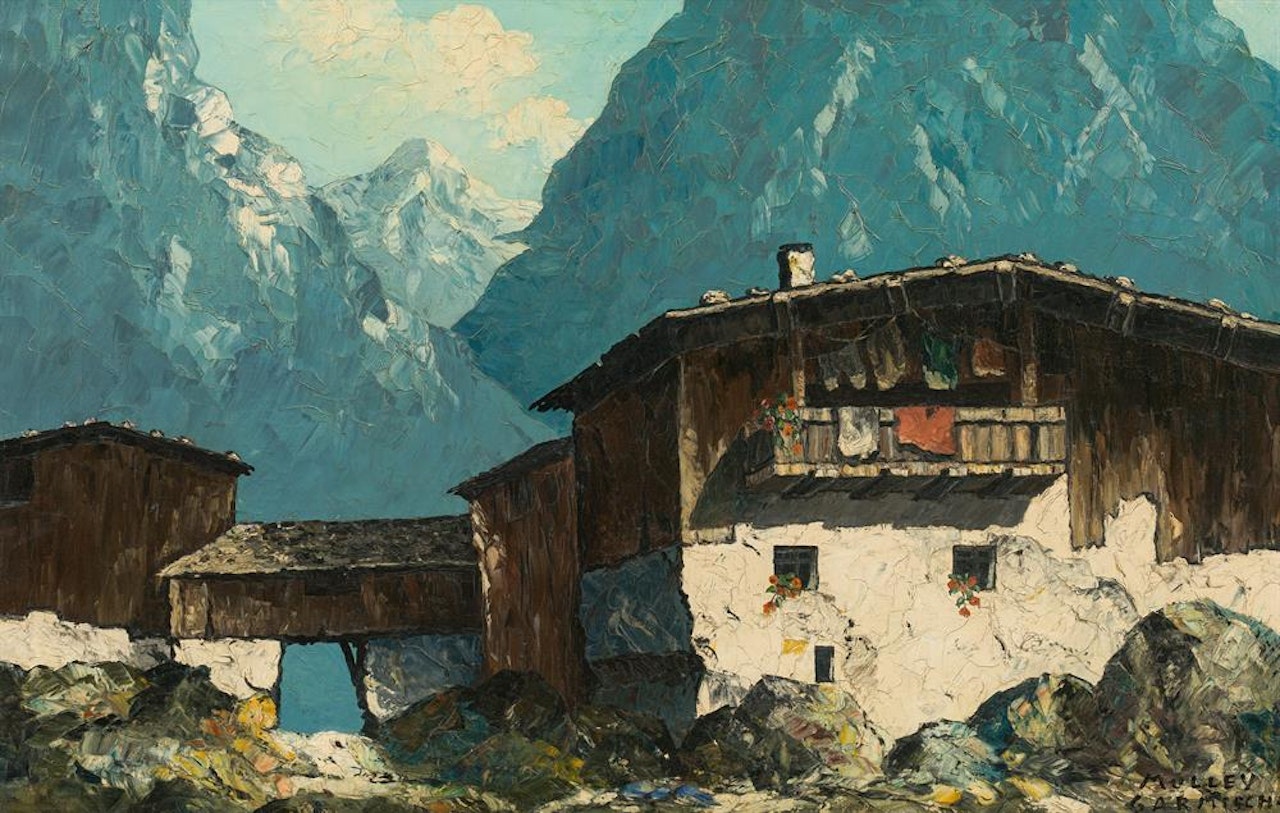 Hill farm in Garmisch by Oskar Mulley