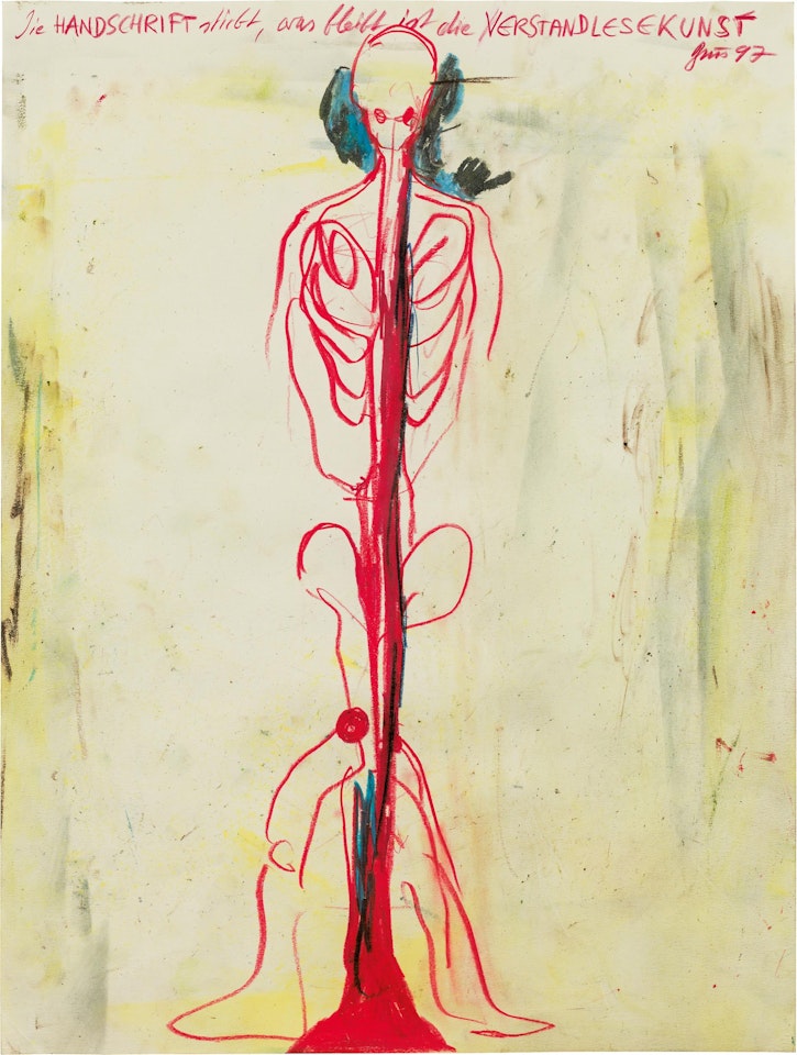 Die Handschrift stirbt, was bleibt ist die Verstandlesekunst by Gunter Brus