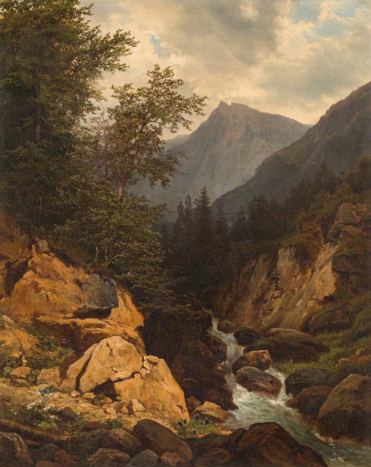 Mountain stream by Olga Wisinger-Florian
