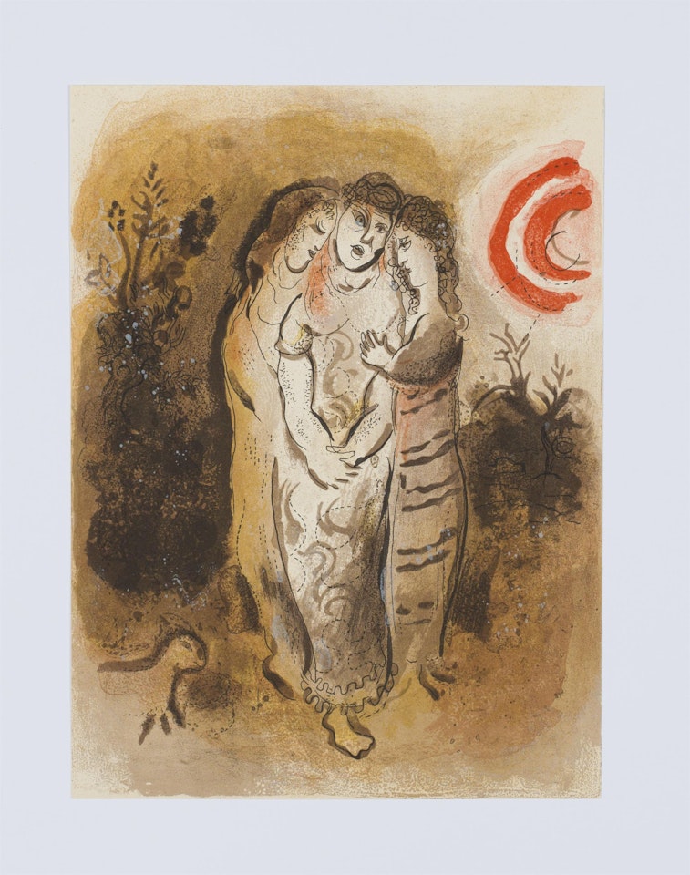 Naemi und Schwiegertöchter by Marc Chagall