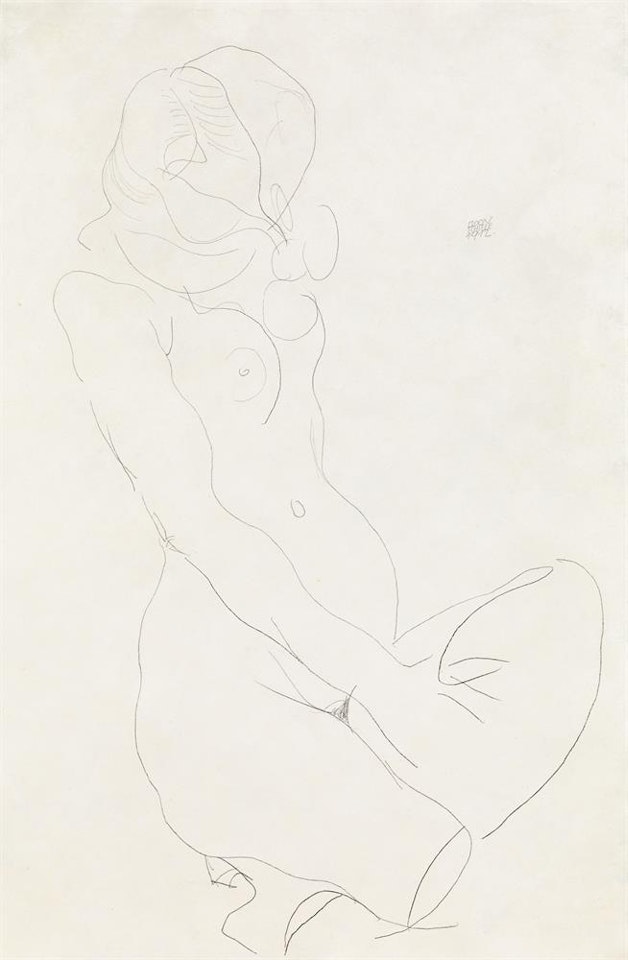 Female nude by Egon Schiele