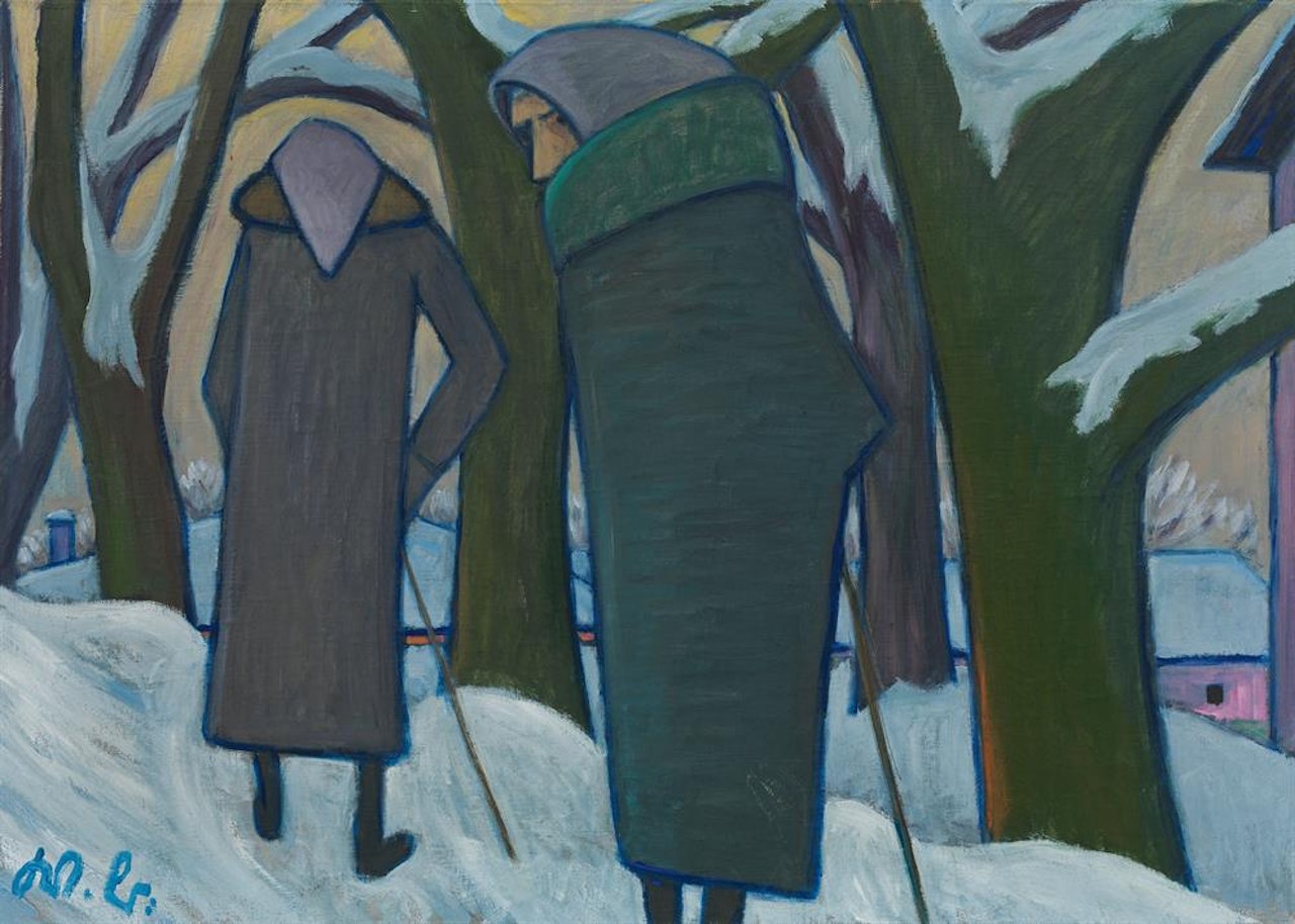 "Zwei Frauen auf dem Heimweg" by Werner Berg