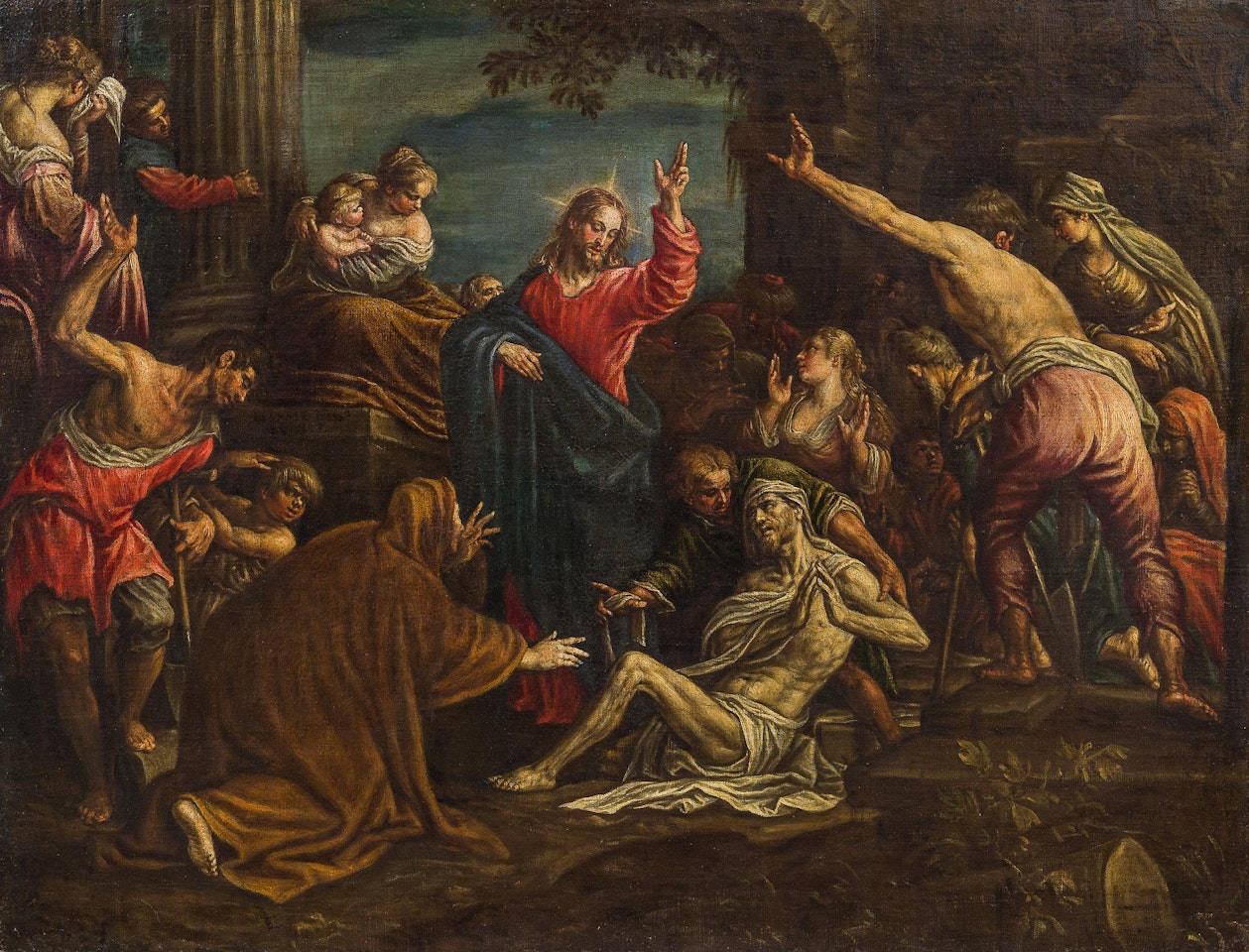 The Raising of Lazarus by Leandro Bassano