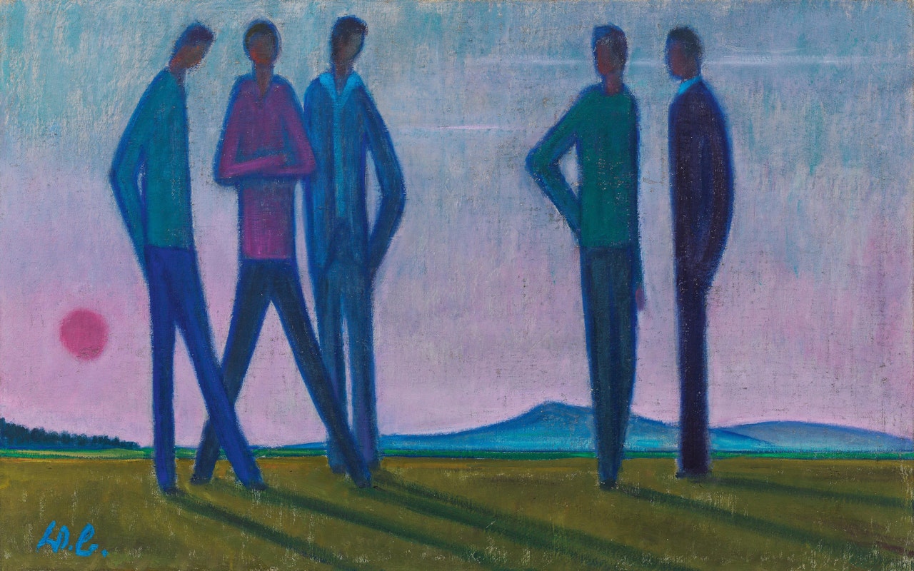 Kegler, Sommerabend by Werner Berg