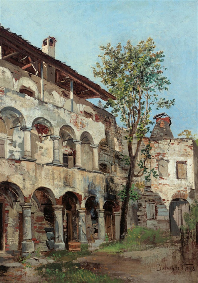 Arkadenhof in Friesach by Theodor von Hörmann