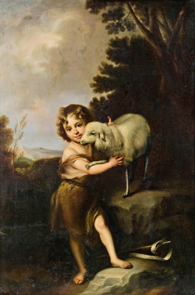 Hl. Johannes mit Lamm by Bartolomé Esteban Murillo
