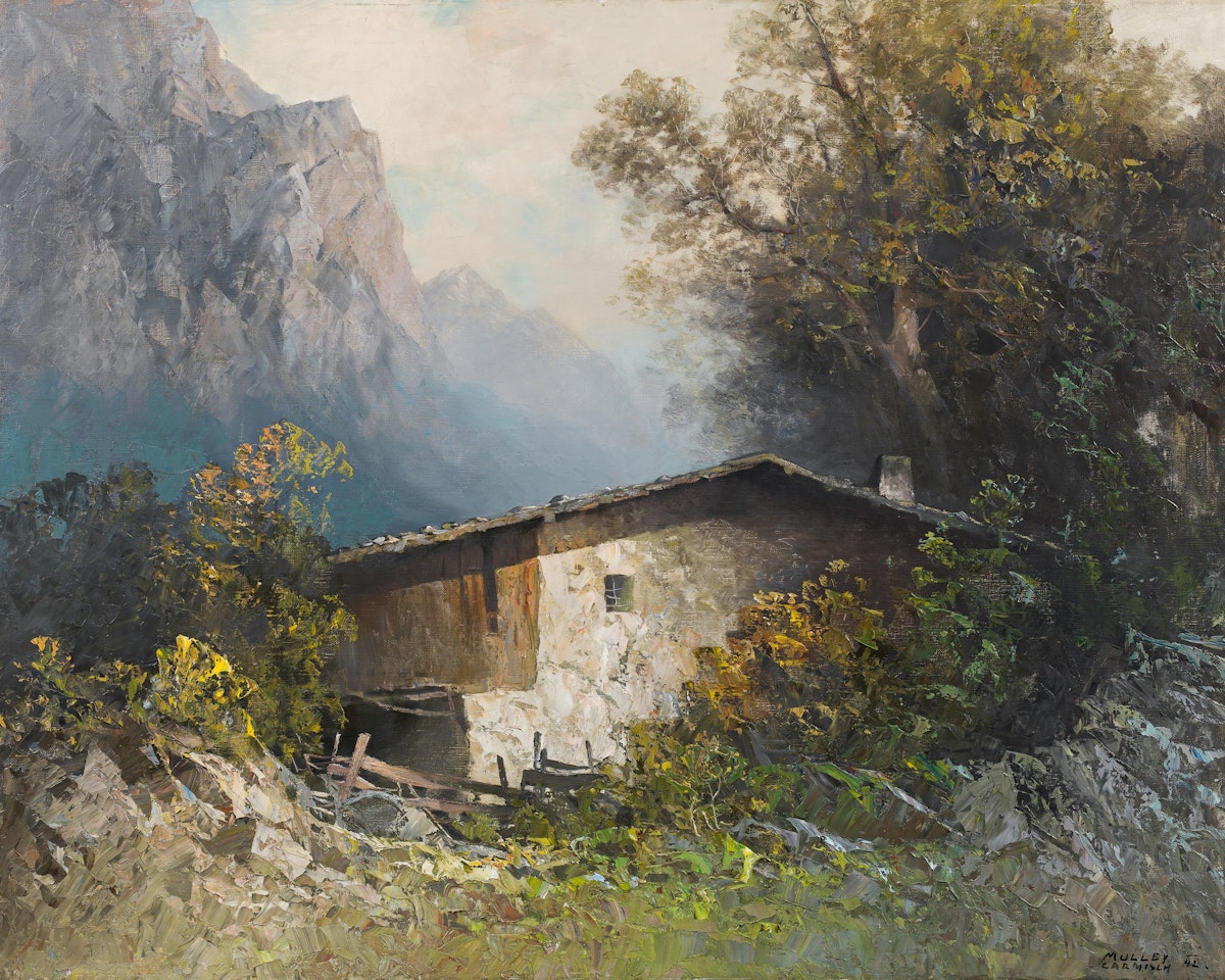 Farmstead in the mountains by Oskar Mulley