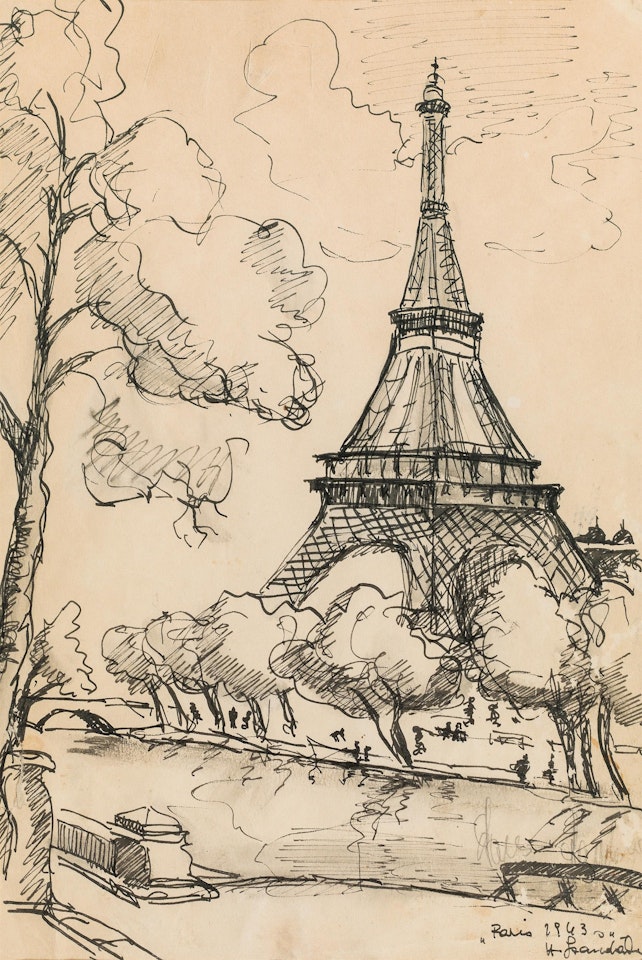 Paris; View of the Eiffel Tower by Hans Staudacher