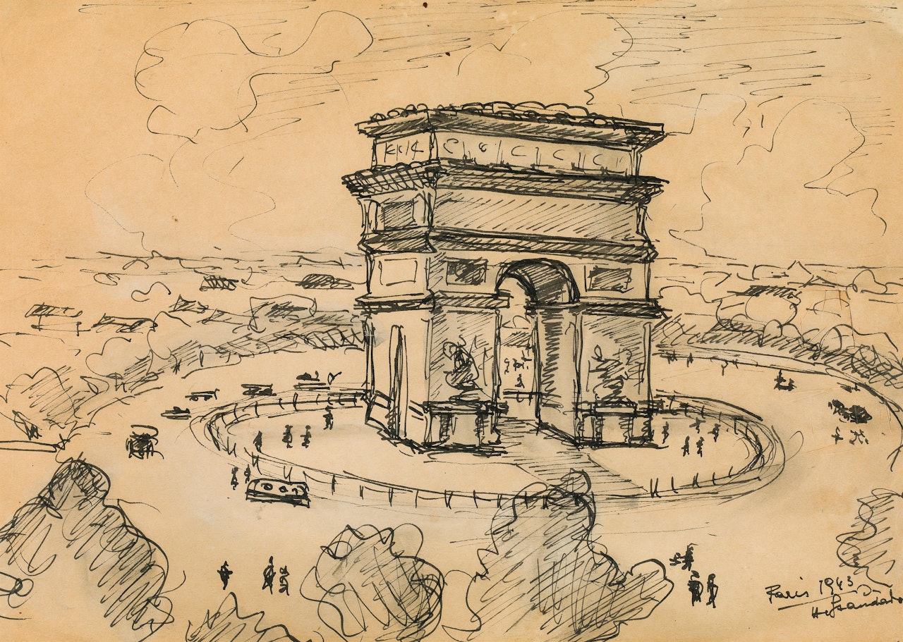Paris, Arc de Triomphe by Hans Staudacher