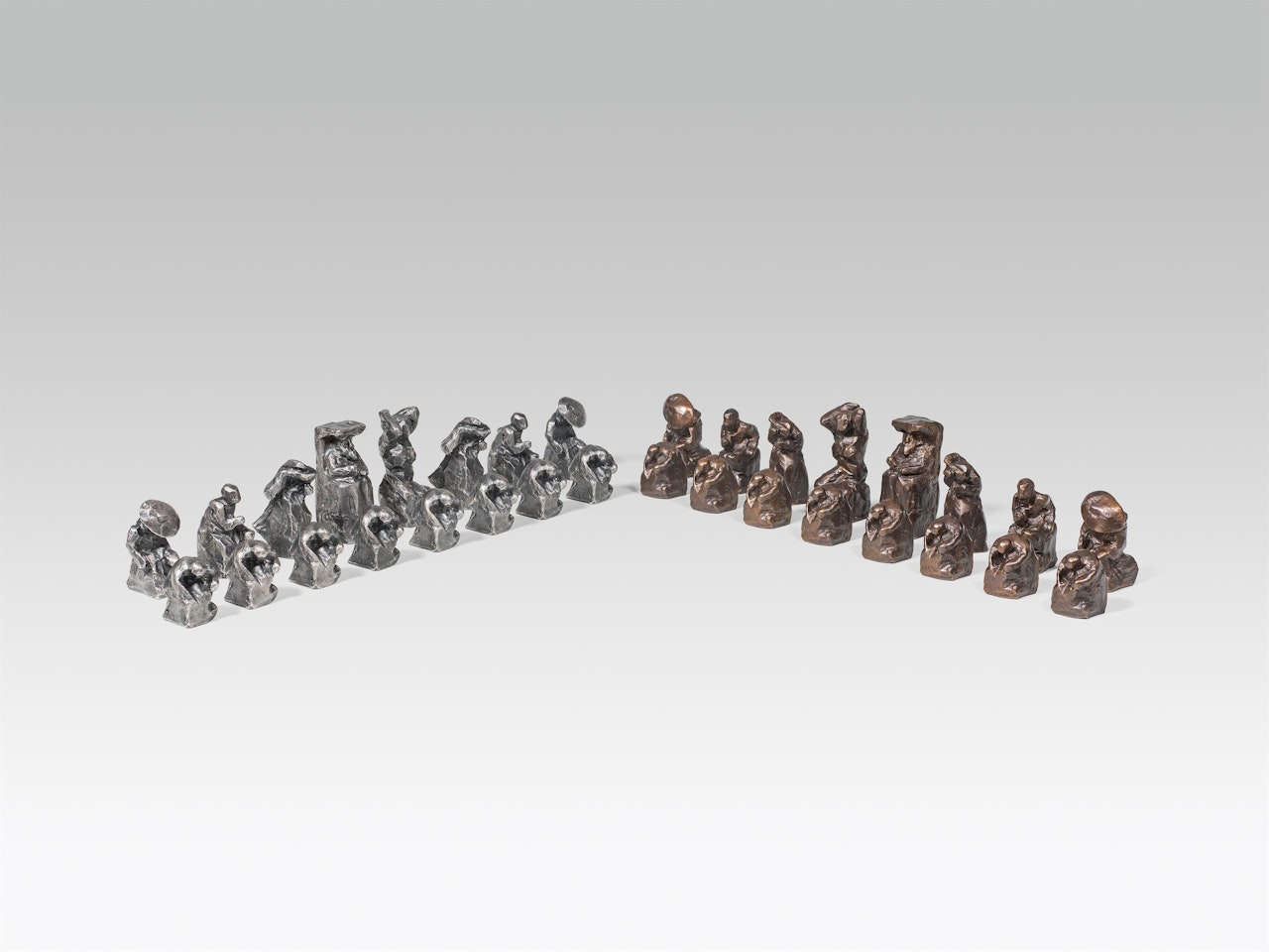 Chess pieces (32 pieces) by Alfred Hrdlicka