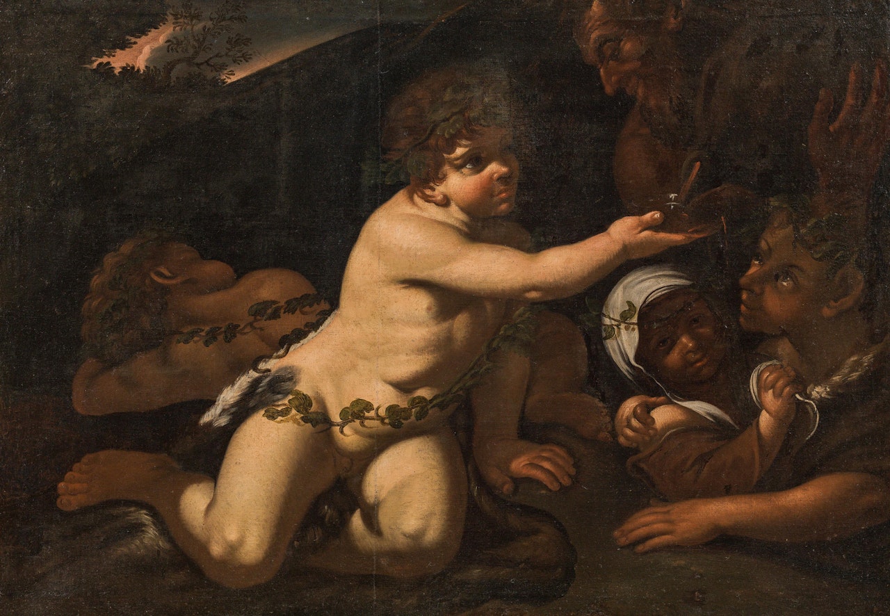 The childhood of Bacchus by Italian School