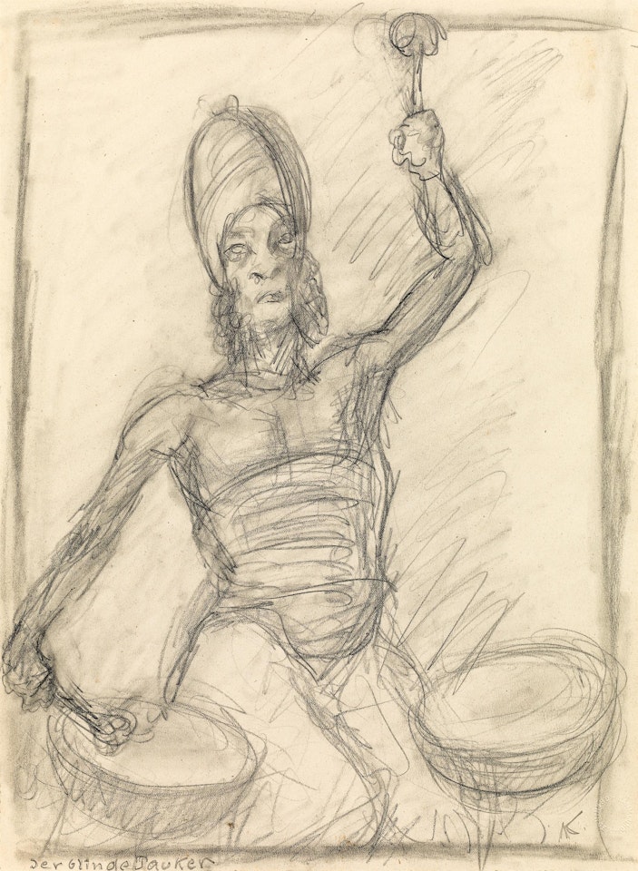 Der blinde Pauker (study for the lithograph) by Alfred Kubin