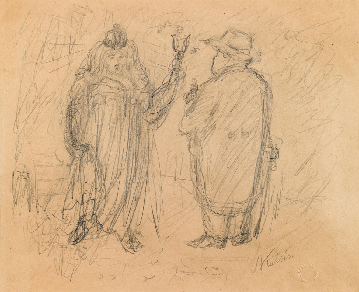 Frau Welt und der Junggeselle by Alfred Kubin