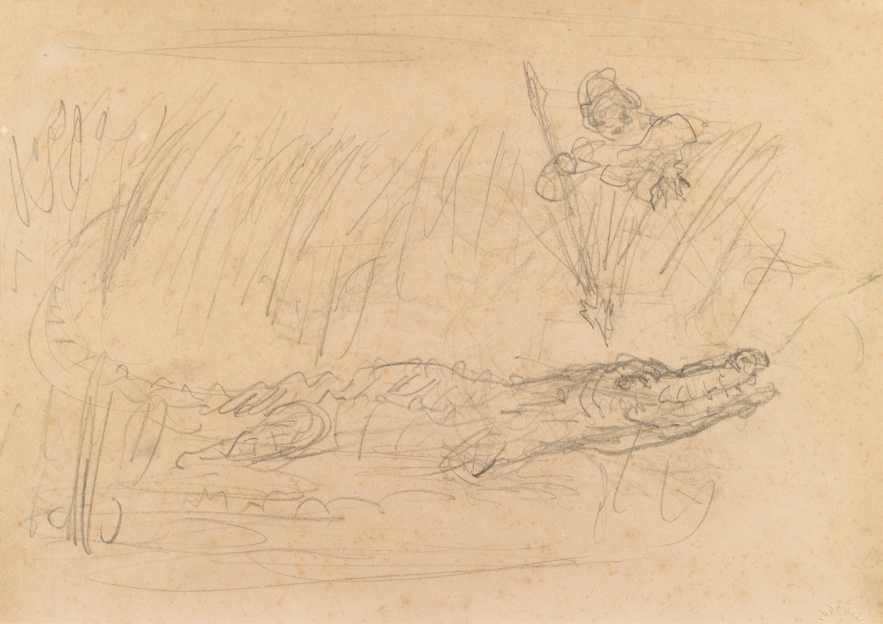 Study for: Das Krokodil by Alfred Kubin