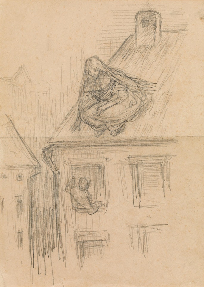 Magician and witch by Alfred Kubin