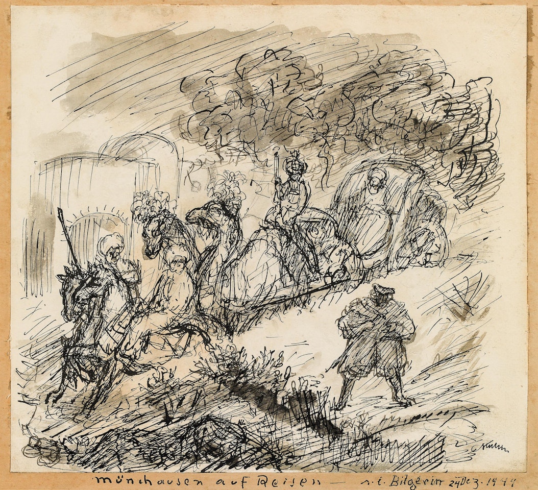 Münchhausen on a journey by Alfred Kubin