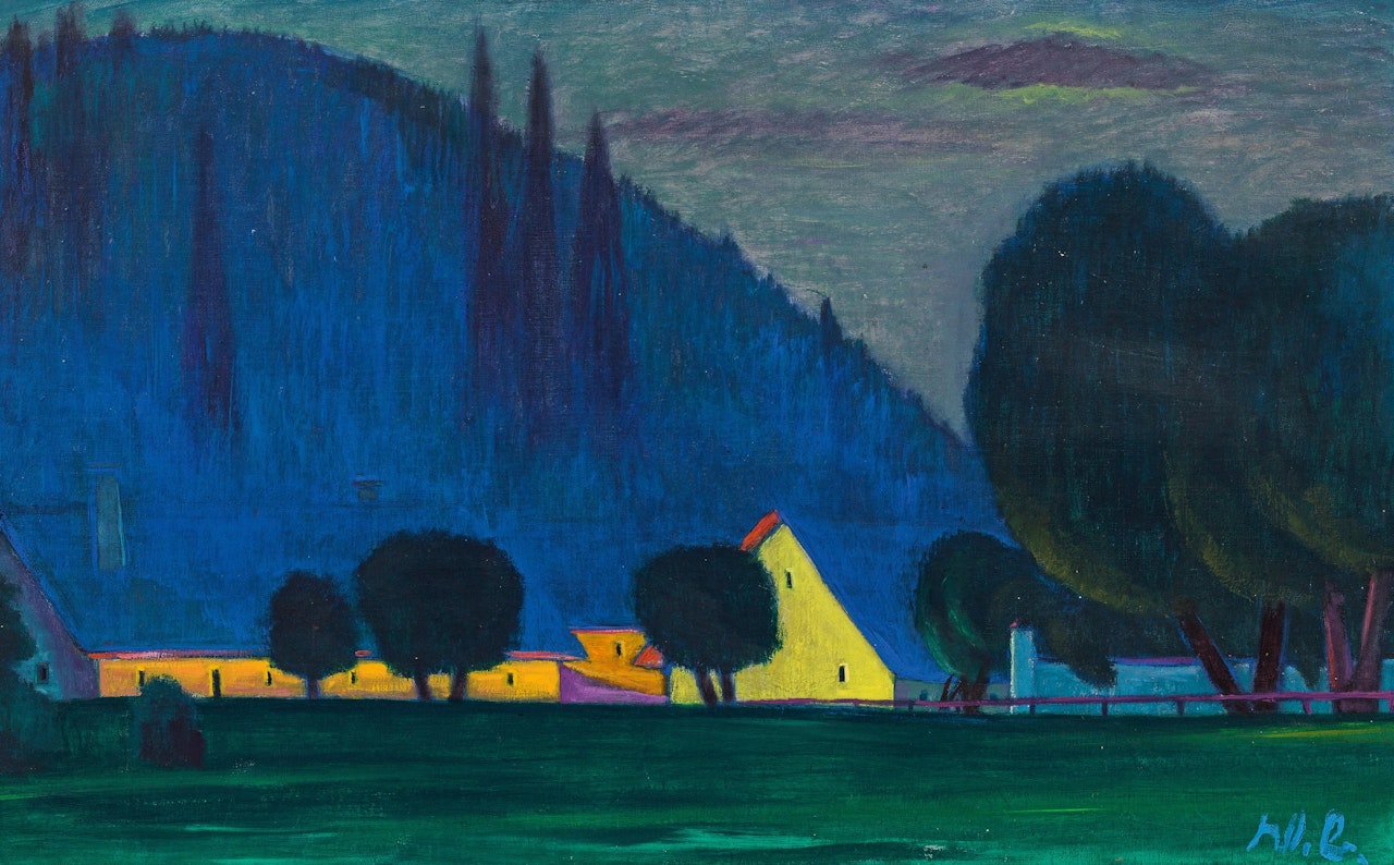 Häuser im Licht by Werner Berg
