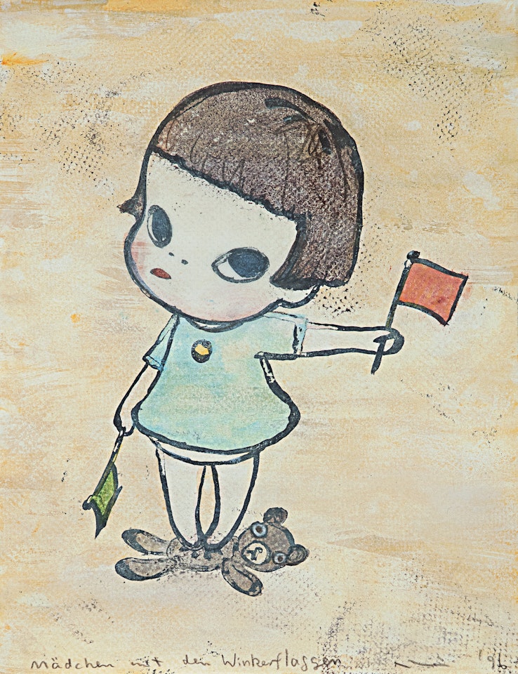 Mädchen mit den Winkerflaggen by Yoshitomo Nara