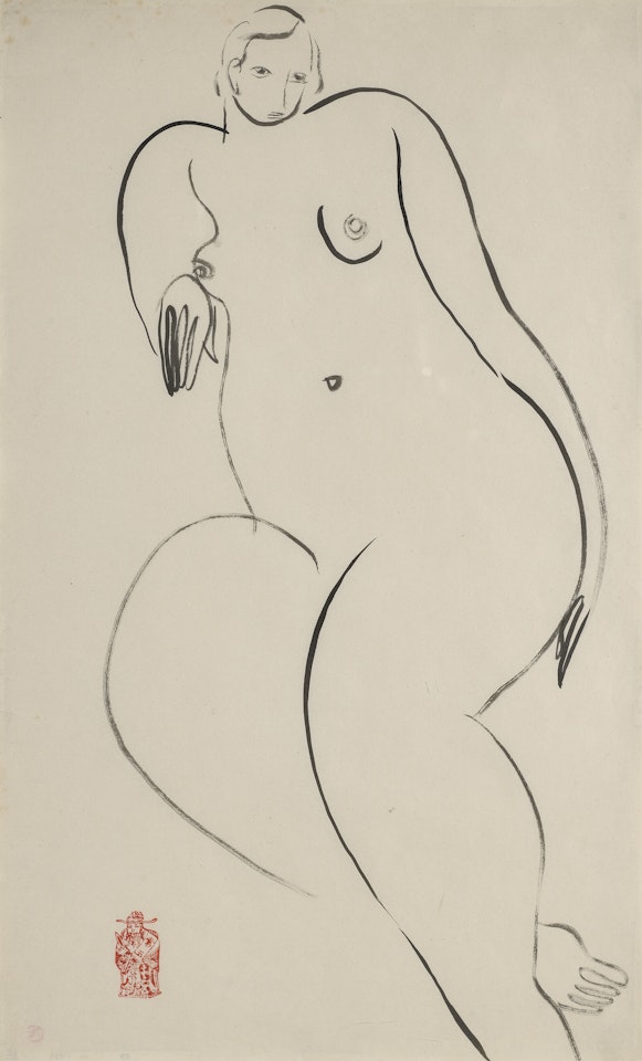 Femme nue accoudée by Sanyu