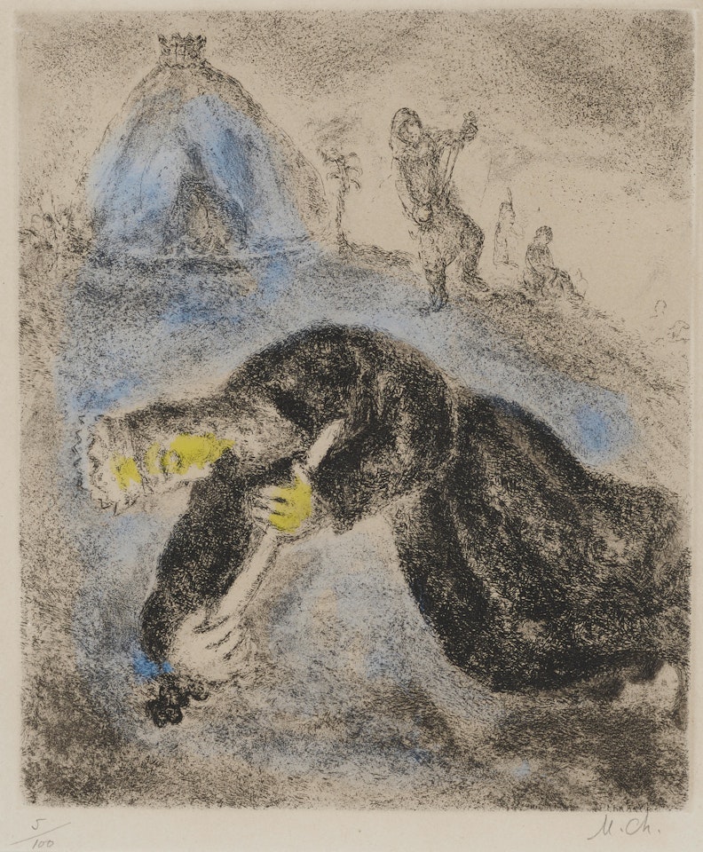 Mort de Saül, plate 65, from La Bible by Marc Chagall