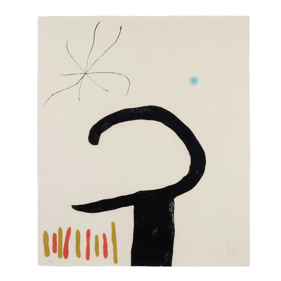 One plate, from Espriu-Miró by Joan Miró